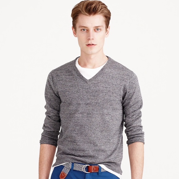 j crew men's v neck sweater